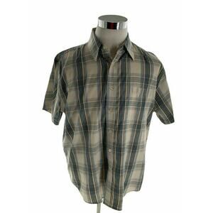 Beverly Hills Polo Club Madras Plaid Shirt Mens XL Short Sleeve Chest Pocket